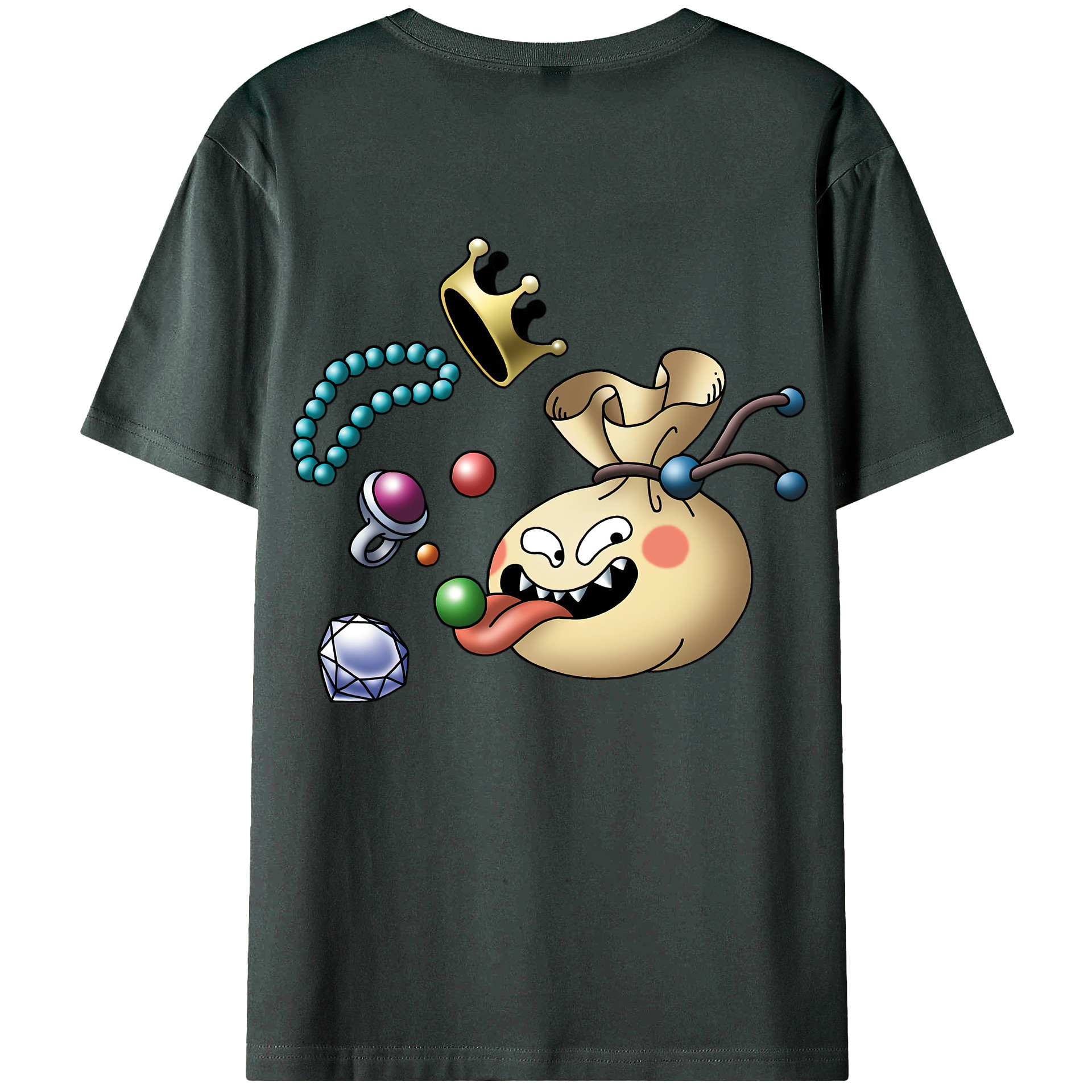 （画像用） ドラゴンクエスト Doragon Kuesuto Dragon Quest 綿100％ メンズ半袖Tシャツ（バックプリント） 通気性